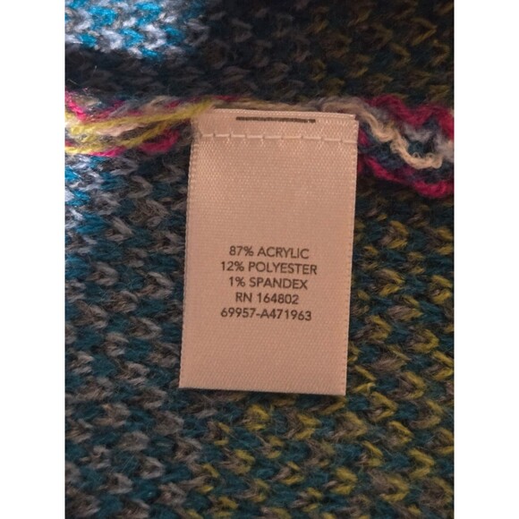 Christopher Banks Open Longer Sweater Cardigan Hoodie Gray Stripes size XL - Picture 4 of 6